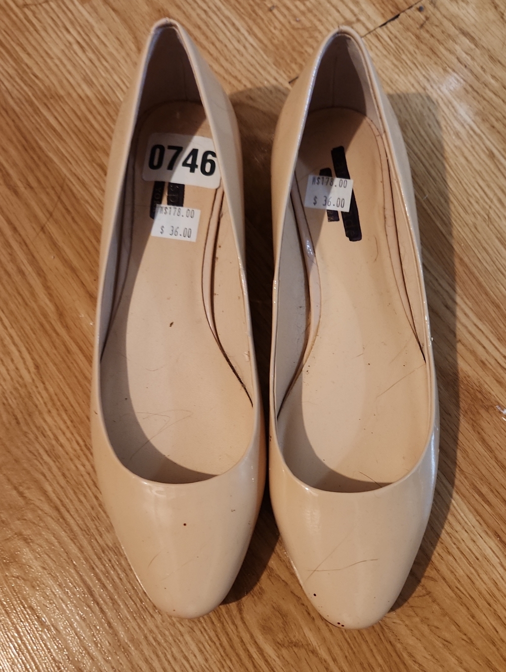 Kate Spade Women's Cream Patent Ballet Flats